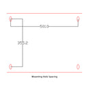 Wall Mount Swing Cabinet 9U x 18.5" Usable Depth - Perforated Doors - Black