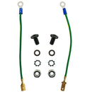 12 inch M6 Disconnecting Grounding Cable and Hardware Kit, 14AWG - Green/Yellow
