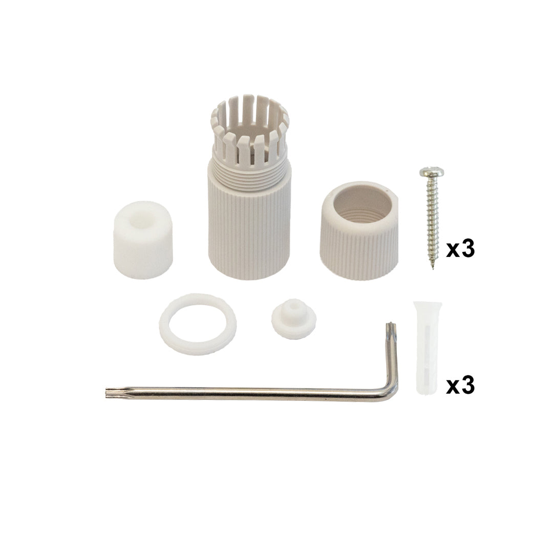 12MP Fisheye IP Camera - 1.8mm Fixed Lens - WDR - Microphone/Speaker - IP67 IK10 Rated - White