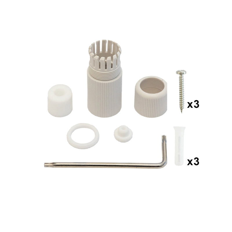 12MP Fisheye IP Camera - 1.8mm Fixed Lens - WDR - Microphone/Speaker - IP67 IK10 Rated - White