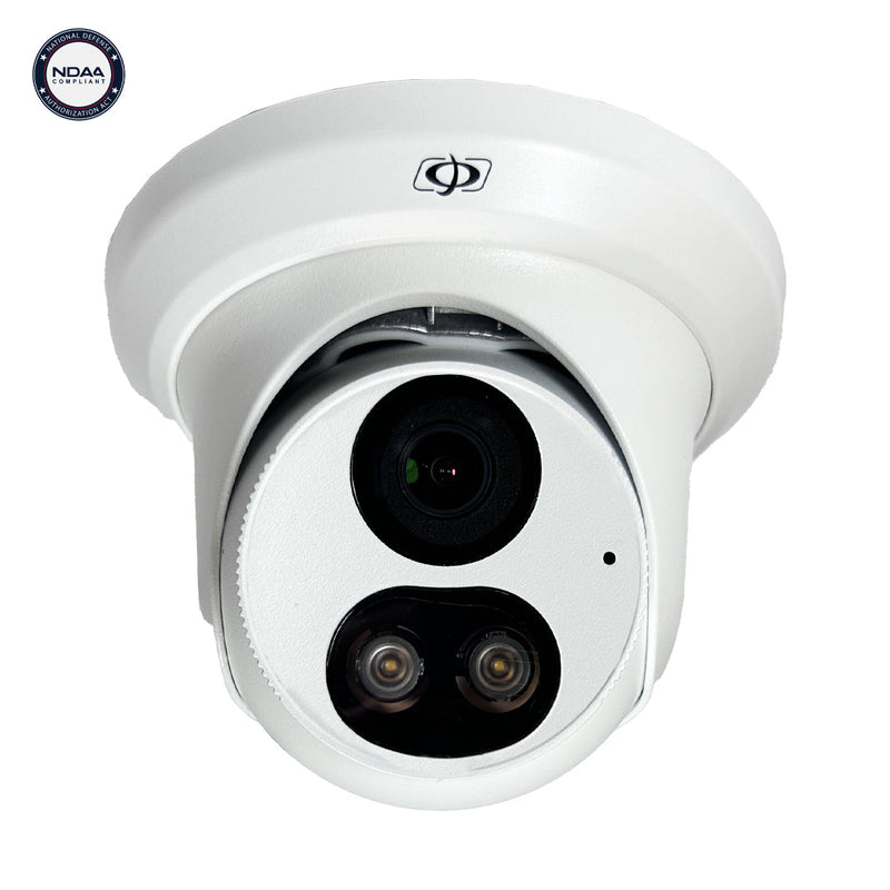 5MP Turret IP Camera - Fixed Lens - AI - WDR - Color Night Vision - Microphone - IP67 Rated
