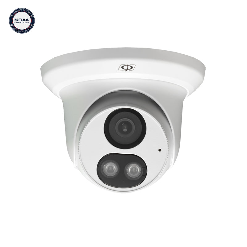 8MP Turret IP Camera - 2.8mm Lens - AI - Color Night Vision - Microphone/Speaker - IP67 Rated