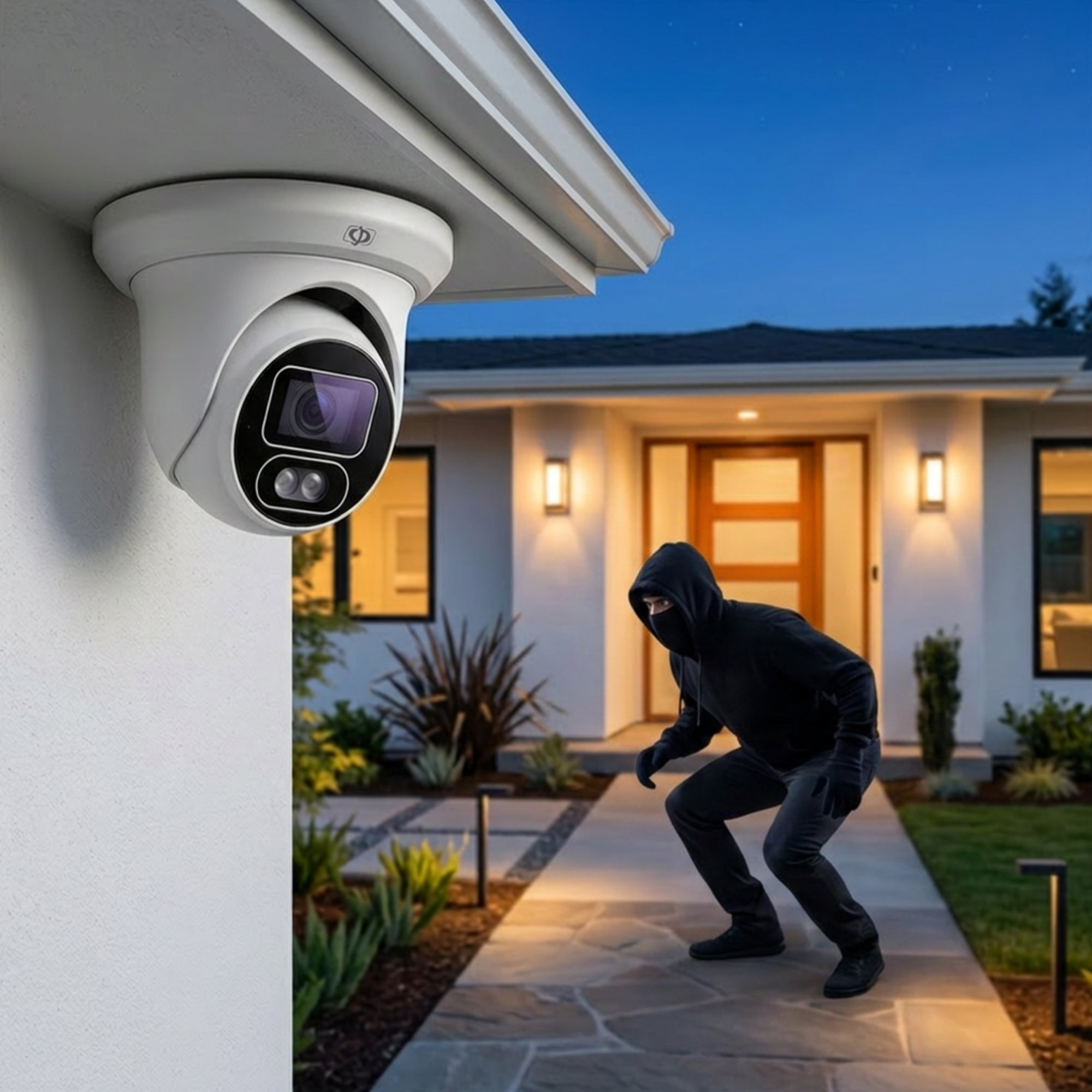 8MP Turret IP Camera - 2.8mm Lens - AI - Colour Night Vision (3rd gen) - Microphone/Speaker - IP67 Rated