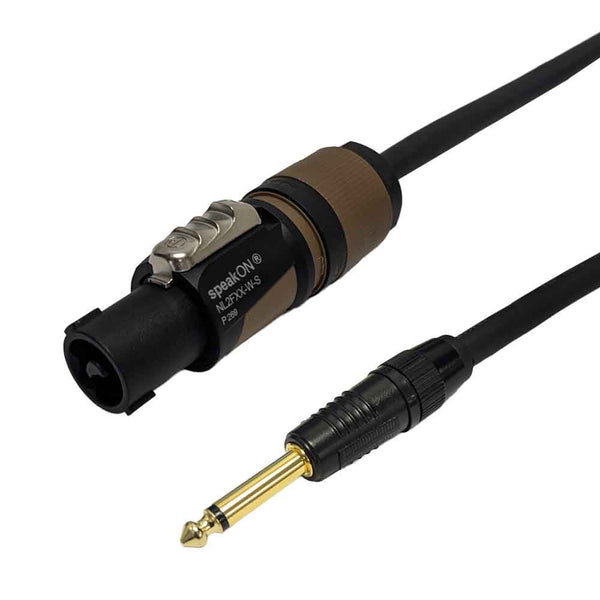 Premium Phantom Cables 2-Pole speakON to 1/4 inch TS Speaker Cable FT4