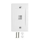 Wall Plate, 1-Port Keystone - White