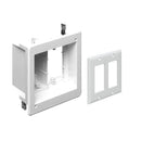 Recessed Box, Double Gang - 1 x Enclosed Power, 1 x Open A/V