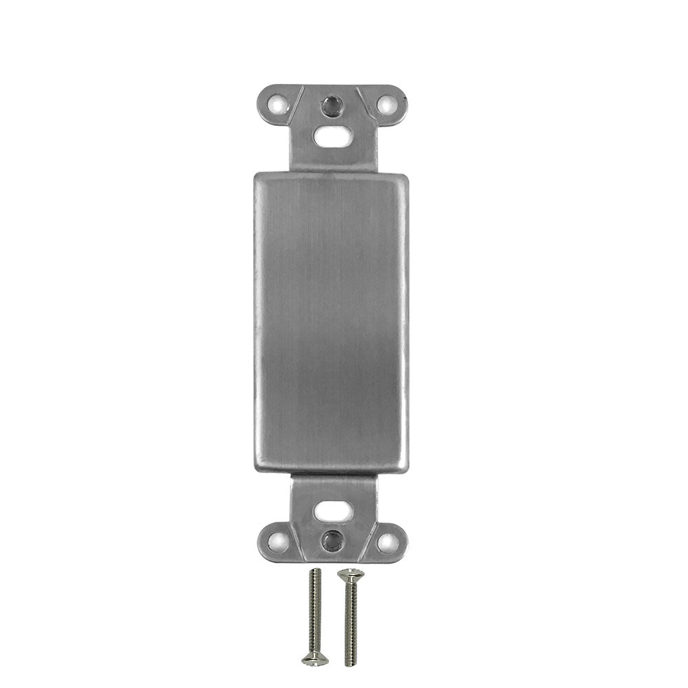 Decora Strap - Blank - Stainless Steel Wall Plate