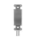 Decora Strap - Blank - Stainless Steel Wall Plate