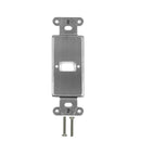 Decora Strap 1x ICDB Cutout - Stainless Steel Wall Plate
