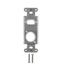 Decora Strap 1x DB9 Cutout - 1x XLR Cutout - Stainless Steel Wall Plate
