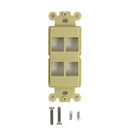 Decora Strap 4-Port Keystone - Ivory