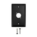 Single Gang - 1x D-Cut - Stainless Steel Wall Plate - Black