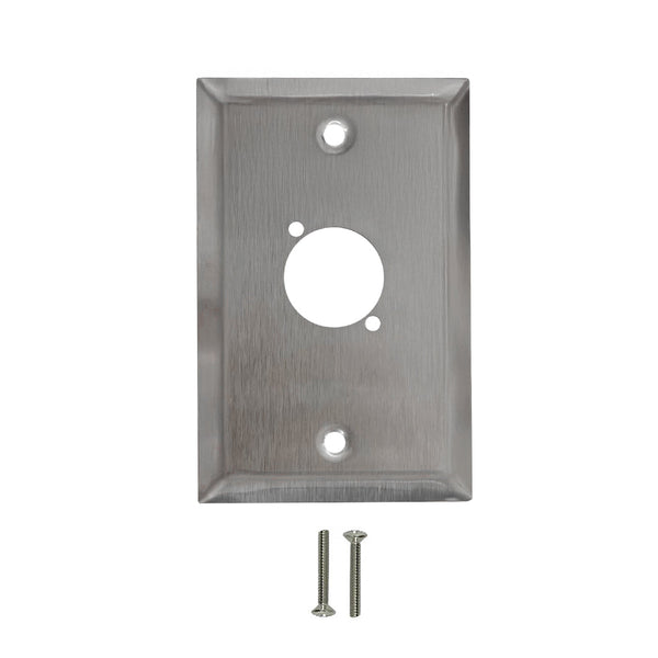 Wall Plate 1-Port D-Cut Single Gang - STAINLESS STEEL