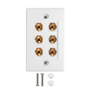 3 Pair Banana Clip Wall Plate Kit - White