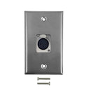 XLR 1 x Female Locking Wall Plate Kit - Stainless Steel