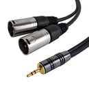 Premium Y-Splitter 3.5mm to 2x XLR Male Unbalanced Cable