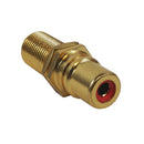 RCA Female to F-Type Female Bulkhead - Red