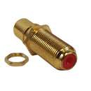 RCA Female to F-Type Female Bulkhead - Red