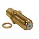 RCA Female to F-Type Female Bulkhead - White