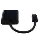 6 inch Mini-HDMI Male to VGA Female + 3.5mm Female Adapter - Black - Digital Camera/Camcorder to VGA Display