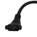 6 inch HDMI Female to Female 45 Degree Adapter with Screw Holes