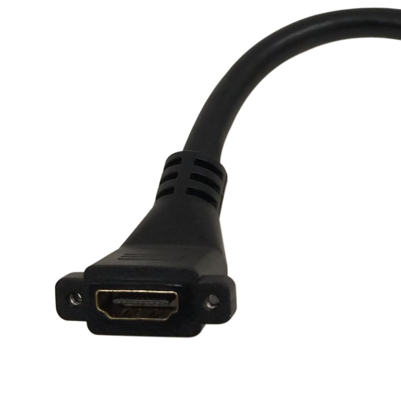 6 inch HDMI to Female 45 Degree Adapter with Screw Holes