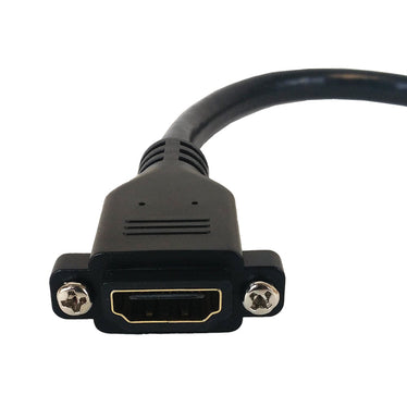Cat5e 90 Degree RJ45 Ethernet Extension Cable With Screw Panel Mount