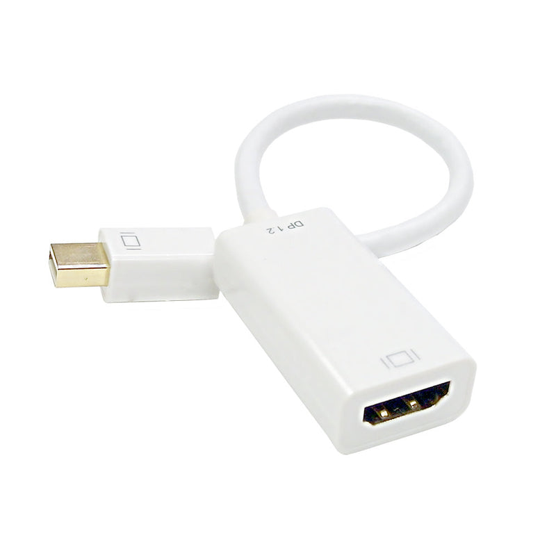 6 inch Mini DisplayPort v1.2 Male to HDMI Female with Audio Adapter, A