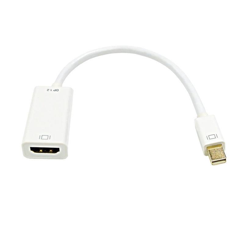 6 inch Mini DisplayPort v1.2 Male to HDMI Female with Audio Adapter, Active 4K x 2K - White