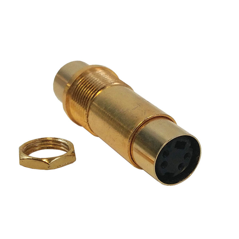 S-Video to Female Bulkhead, Gold Plated