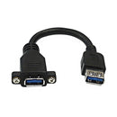 6 inch USB 3.0 A Female to A Female Adapter with Screw Holes