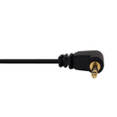 2.5mm Stereo Male Right Angle to Male Right Angle Cable - Riser Rated CMR/FT4 - Black