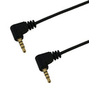 3.5mm 4C Male Right Angle to Male Right Angle Cable - Riser Rated CMR/FT4 - Black