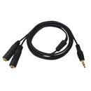 3.5mm Stereo Male to 2x 3.5mm Stereo Female Cable