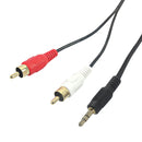 Molded 3.5mm Male to 2x RCA Male Audio Cable