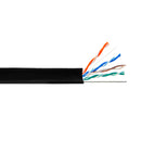1000ft 4 Pair CAT5E 350Mhz UTP Solid UV / Aerial With Messenger Bulk Cable - Black