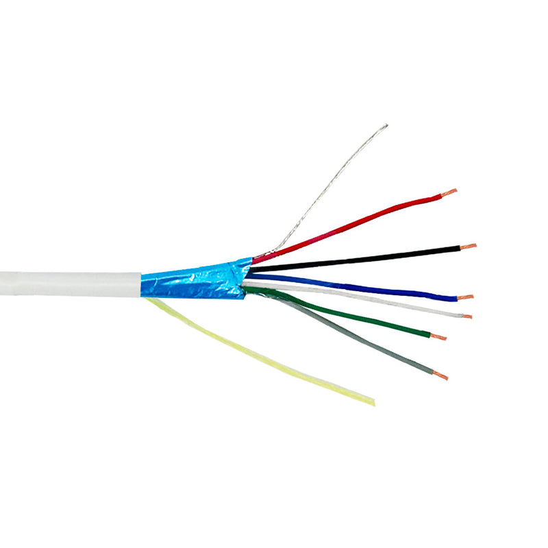 Cmp Cable 1000ft 6C 22AWG Stranded Shielded Control Cable - CMP Plenum - White