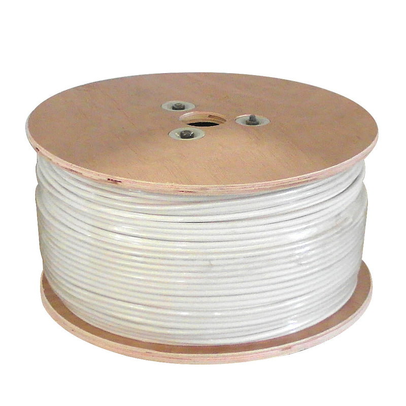 1000ft RG59 20AWG Bulk Cable, 95% BC Braid CMP - White