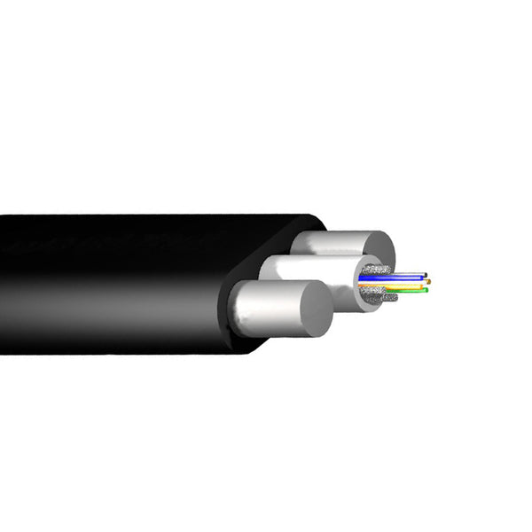 OS2 Singlemode 9 Micron Outdoor Dielectric Dry Flat Drop Fiber Bulk Cable (per meter)