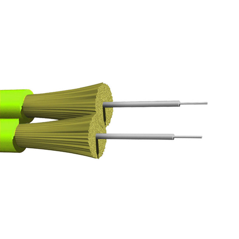 OM5 Multimode 50 Micron Duplex Fiber Zip Cord - 2mm Jacket - LSZH Fiber Bulk Cable (per meter) - 2-strand