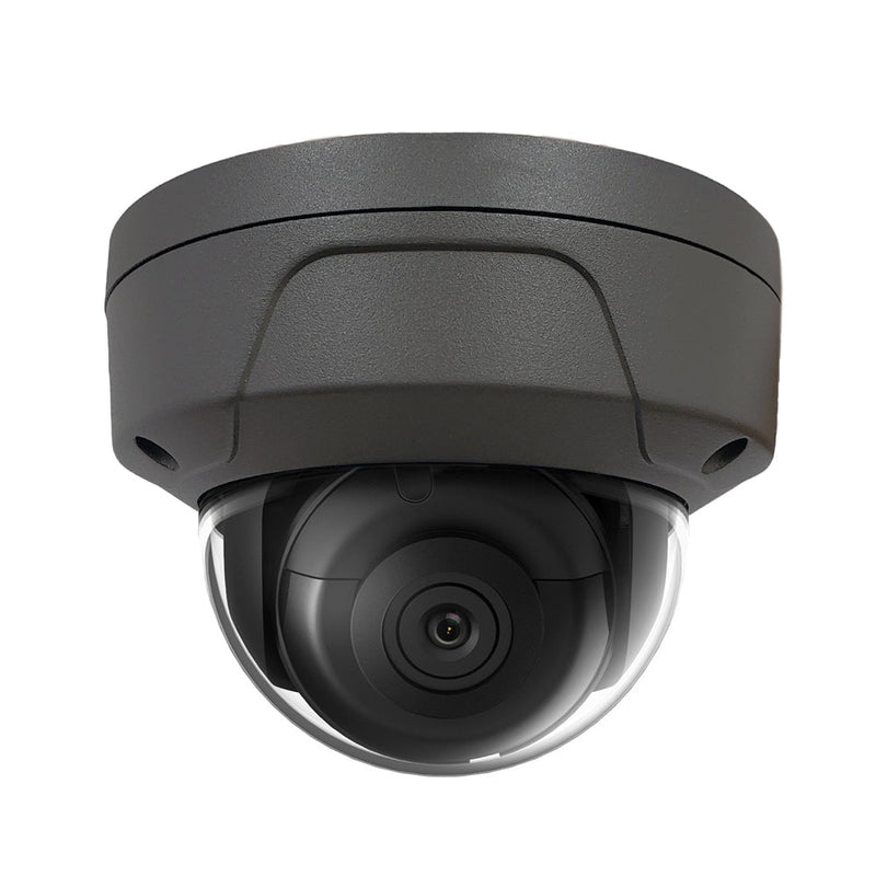 8MP Dome IP Camera 2.8mm Fixed Lens 30m IR Range Outdoor IP67 Rated - Grey