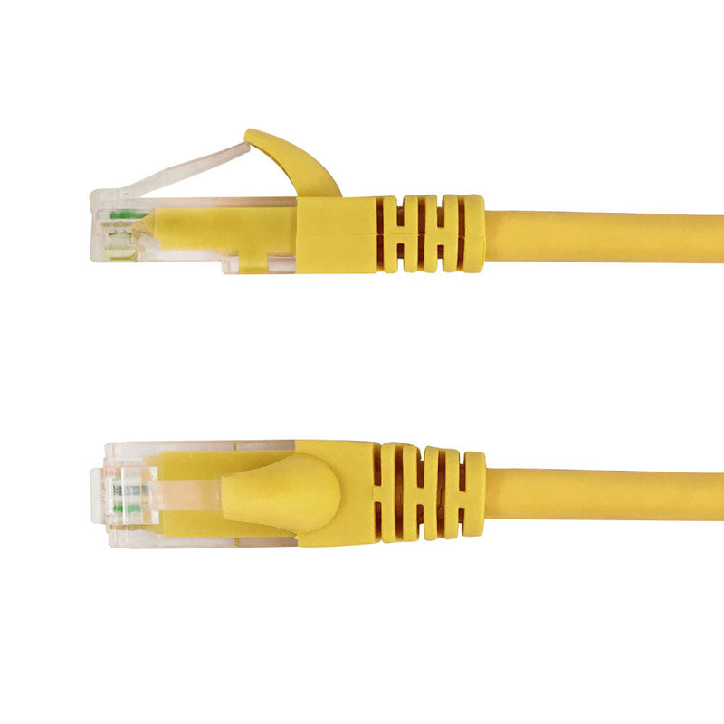 RJ45 Cat5e 350MHz Molded Patch Cable - Premium Fluke® Patch Cable Certified - CMR Riser Rated - Yellow