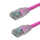 Snagless Custom RJ45 Cat5e 350MHz Assembled Patch Cable - Pink
