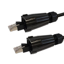 RJ45 Male with IP68 Shroud to RJ45 Male with IP68 Shroud Cat5e Shielded FTP Outdoor UV / Direct Burial Patch Cable - Black