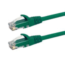 RJ45 Cat6 550MHz Molded Patch Cable - Premium Fluke® Patch Cable Certified - CMR Riser Rated - Green