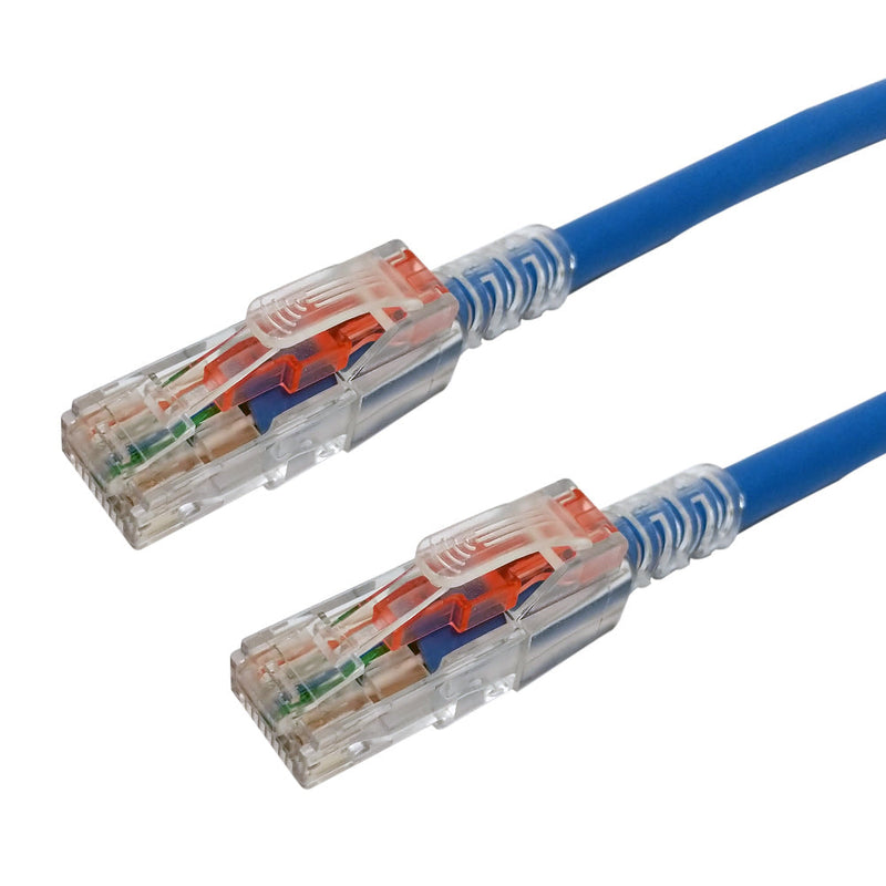 RJ45 Cat6 Patch Cable - Custom Locking Style Boot - Blue