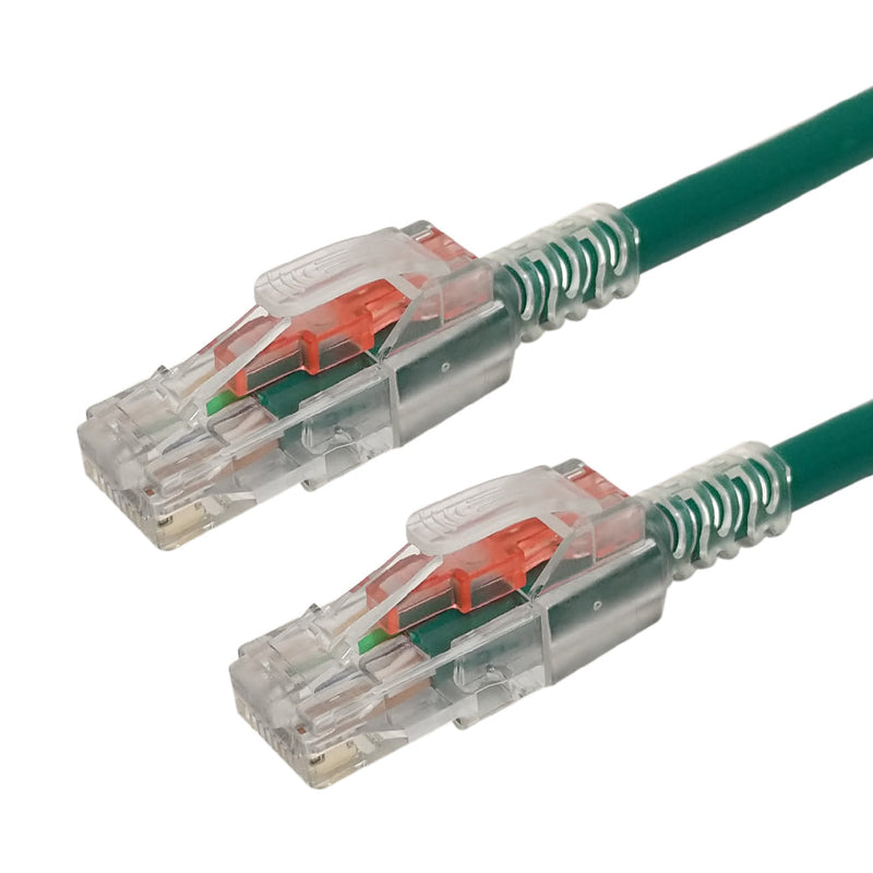 RJ45 Cat6 Patch Cable - Custom Locking Style Boot - Green