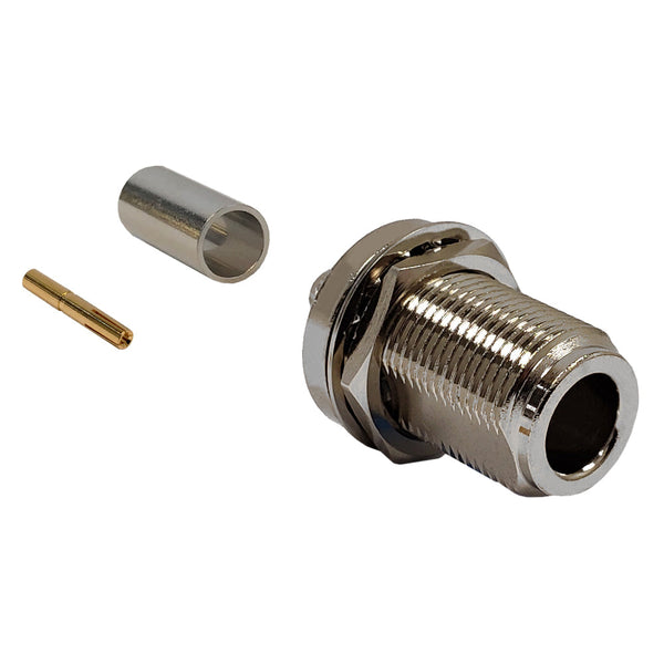 N-Type Female Bulkhead Crimp Connector for LMR-240