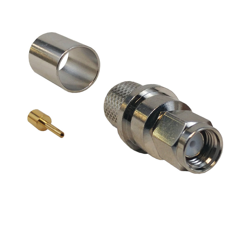 SMA Reverse Polarity Male Crimp Connector for RG8 LMR-400 50 Ohm