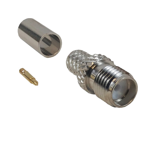 SMA Reverse Polarity Female Crimp Connector for RG58 LMR-195 50 Ohm